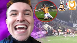 ITS GOT FOUR NIL WRITTEN ALL OVER IT  Bradford City 40 MK Dons Vlog [upl. by Ellac]