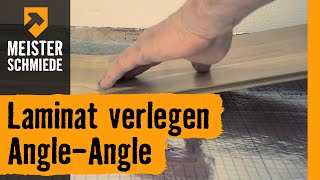 Laminat verlegen AngleAngle  HORNBACH Meisterschmiede [upl. by Krongold]