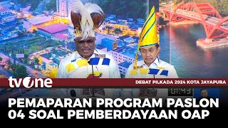 Janji Paslon 4 untuk Mensejahterakan Rakyat Jayapura Sesuai UU Otsus Papua  Debat Pilkada tvOne [upl. by Edelsten]