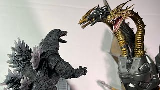 Godzilla vs Mecha King Ghidorah Stop Motion Kaiju Battle [upl. by Kev]