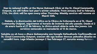 WINTER SCHEDULE FOR THE CENTRACARE NURSING SERVICES IN [upl. by Anitak66]