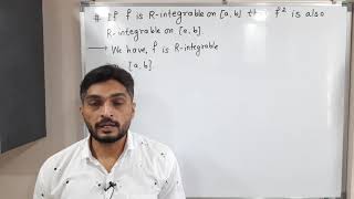 Riemann Integration  Lecture 27  Square of Riemann Integrable Function is Riemann Integrable [upl. by Nwonknu]