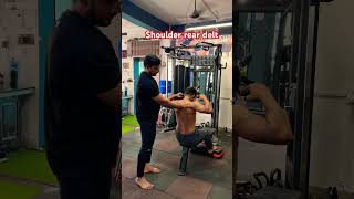 Shoulder rear delt exercise 🏋️ shoulderworkout shortsvideo ytshorts viralvideos [upl. by Ahsinuq93]