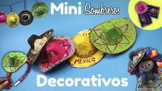 🤠MINI SOMBREROS🇲🇽 MEXICANOS♻️ RECICLADOS MANUALIDADES PARA FIESTAS PATRIAS [upl. by Groark]