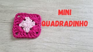 MINI QUADRADINHO DE CROCHÊ crocheparainiciante [upl. by Abelard]