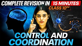 CONTROL AND COORDINATION  Complete Revision in 15 Minutes 🔥  Class 10th Board [upl. by Ailedo985]