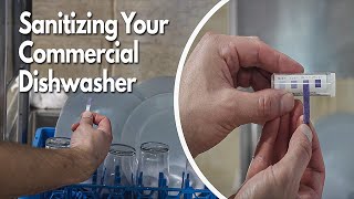 How to Sanitize DishwareLow Temperature Dishwasher Active Element Facility Health Code Inspection [upl. by Cardinal675]