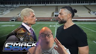 REACTION Cody Rhodes and Roman Reigns at Georgia Tech  Bad Blood deal SmackDown Sept 20 2024 [upl. by Rondi324]