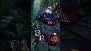 Superheroes but Train version 😱 Avengers vs DC All characters 💥 MCU vs DC marvel avengers dc [upl. by Airtal]