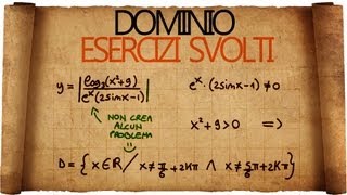 Dominio di una funzione  Esercizi Svolti [upl. by Euqirrne]