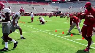 Alabama fall practice day 3 Wide Receivers [upl. by Edyaj]