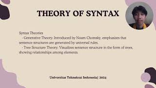 quotTheories of Semantics Syntax and Pragmatics in Linguisticsquot [upl. by Bowles729]