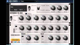 Free VST  TB303 Bass Synth  vstplanetcom [upl. by Mascia]