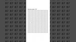 can you find the number quot78quot number braintwisters [upl. by Notreb683]