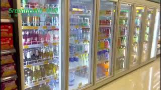 Large Supermarket Commercial Vertical Glass Door Refrigerator Remote Type [upl. by Anitneuq600]