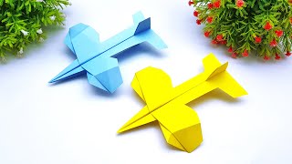 SUPER EASY Paper Airplane  How to make a Paper Plane  Easy Paper Fighter Jet Airplane [upl. by Llegna]