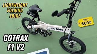 GoTrax F1 V2 Lightweight Folding Ebike 699 [upl. by Idas852]