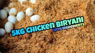 5KG Chicken Biryani Making [upl. by Korie]