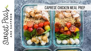 Caprese Chicken Salad Meal Prep Bowls [upl. by Gamali807]