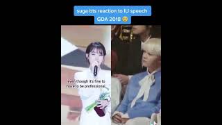 Suga reaction to IU GDA 2018 speech [upl. by Ibbetson212]