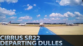 DEPARTING DULLES IN A CIRRUS SR22 [upl. by Jennine]