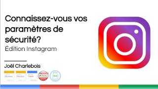 Connaissezvous vos paramètres de sécurité Édition Instagram [upl. by Elmore]