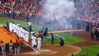 Astros Opening LineupIntros vs ClevelandALDS Game 110518 [upl. by Leupold]