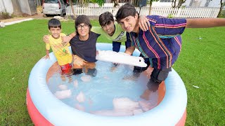 ICE BATH CHALLENGE 😂 WITH MY BROTHERS [upl. by Hoskinson]