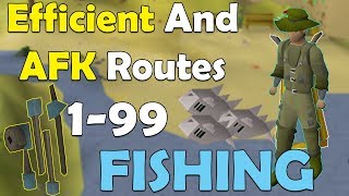 OSRS 199 Complete Fishing Guide  AFK  Efficient Routes P2PF2P [upl. by Atirhs]