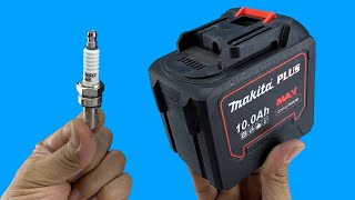 Plug the spark plug into the battery and see the results Genius invention [upl. by Aidiruy726]