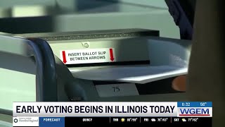 Early voting begins in Illinois [upl. by Ihsar]