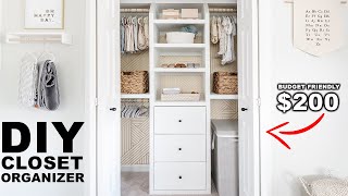 DIY Builtin Closet Organizer [upl. by Enirehtahc]