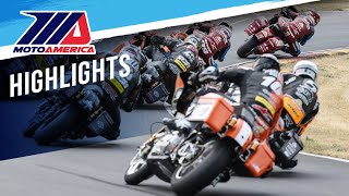 MotoAmerica Mission King of the Baggers Race 1 Highlights at Road America 2023 [upl. by Oijile]