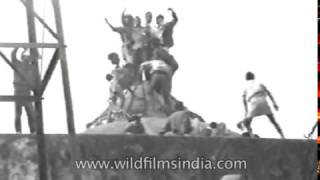 Demolition of Babri Masjid in Ayodhya  Historic archival footage [upl. by Aicrag]