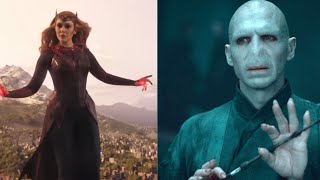 The Scarlet Witch Wanda Maximoff versus Voldemort whispering comparison [upl. by Ecinahs]