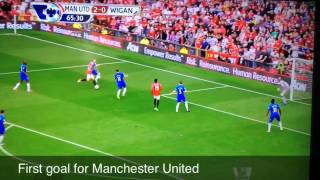 Alexander Büttner first goal from Manchester United [upl. by Ralat]