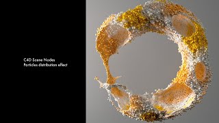 C4D Scene Nodes  Particles Distribution effect [upl. by Neumark]