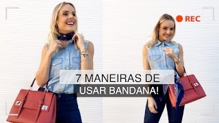 Truque de Estilo 7 maneiras de usar bandana [upl. by Urita39]