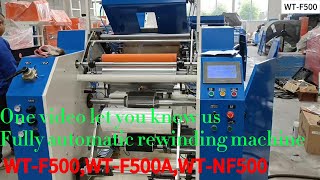 New technology Rewinding MachinePVCPE stretch cling film rewinding machinemore stableThree model [upl. by Aneelehs]