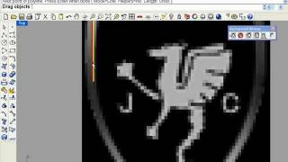 How to trace a logo in Rhino 40 [upl. by Neelie]