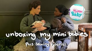 Barbie  Zuru my mini baby 5 surprise ball Unboxing plus craft Barbie doll Aesthetic Ken Role play [upl. by Ahsinnek]