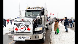 Freedom Convoy Rally Truckers Ottawa 2022 [upl. by Stahl794]