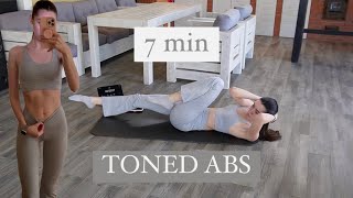 7 MIN toned abs workout  no repeats  beginner friendly [upl. by Roi736]