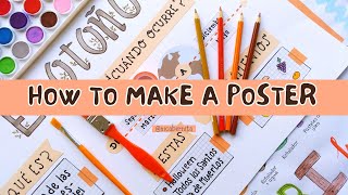 HOW TO MAKE A POSTER FOR SCHOOL PROJECT 💥 ⚡ CREATIVE POSTER PRESENTATION IDEAS [upl. by Alag614]