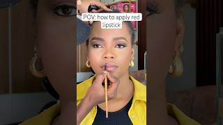 How to apply red lipstick abujamakeupartist makeuptutorial makeuptips beautytutorial [upl. by Nybor]