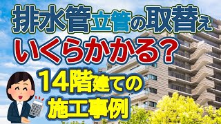 排水管立管の取替え いくらかかる？ 14階建ての施行事例 [upl. by Dnalyram]