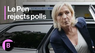 French Election Le Pen Dismisses Polls Showing Far Right Short of Majority [upl. by Odlaner]