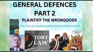 PLAINTIFF THE WRONGDOER II GENERAL DEFENCES PART 2 II EX TURPI CAUSA NON ORITUR ACTIO II RK BANGIA [upl. by Also]