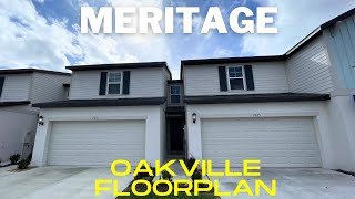 Watergrass Towns by Meritage  Oakville Floorplan  Wesley Chapel Florida [upl. by Morra689]