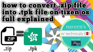 How to convert zip file into tpk on tizen z1z2z3z4download androzen pro [upl. by Reamy640]